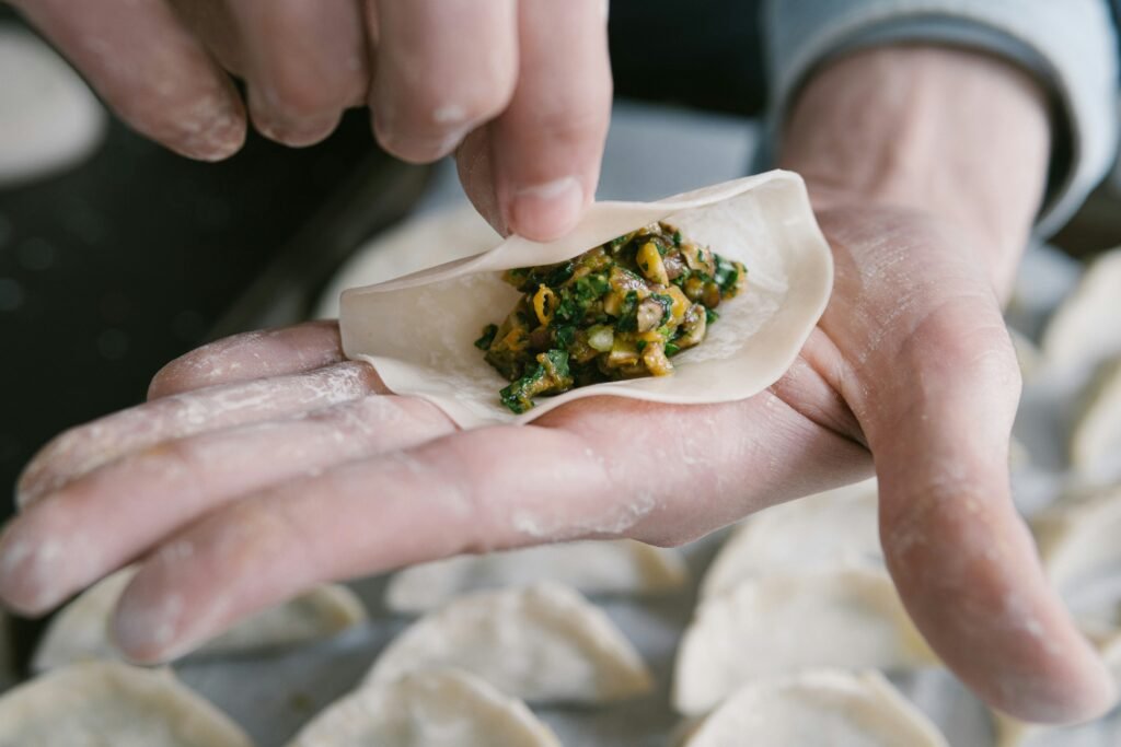 Dumplings Making. Chinese culture.