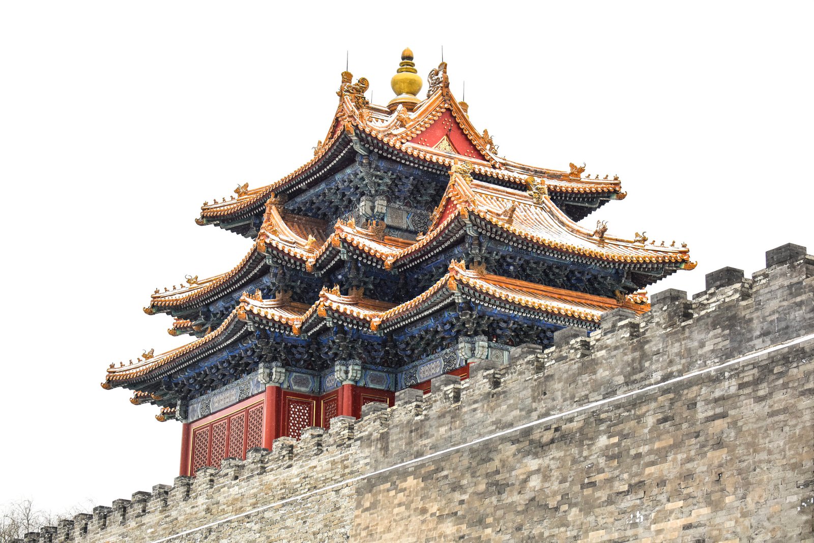 Snowy view of the Forbidden City