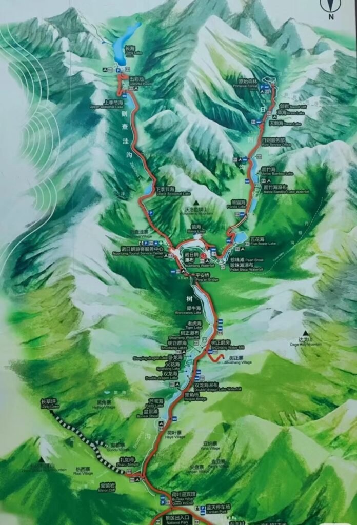 Jiuzhaigou Map