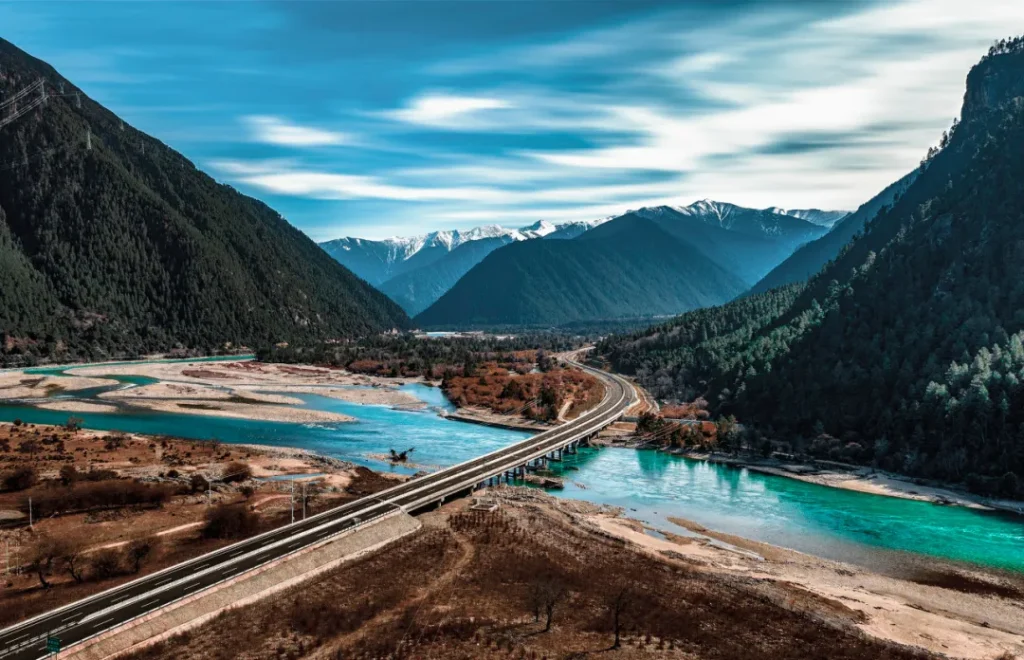 Lhasa-Nyingchi road, often referred to as “the most beautiful road in Tibet.”