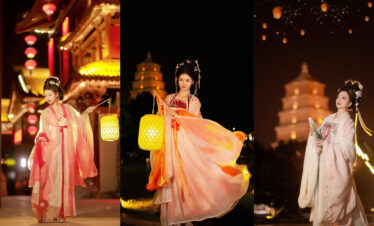 hanfu photoshoot, xi'an, female, solo, china tour