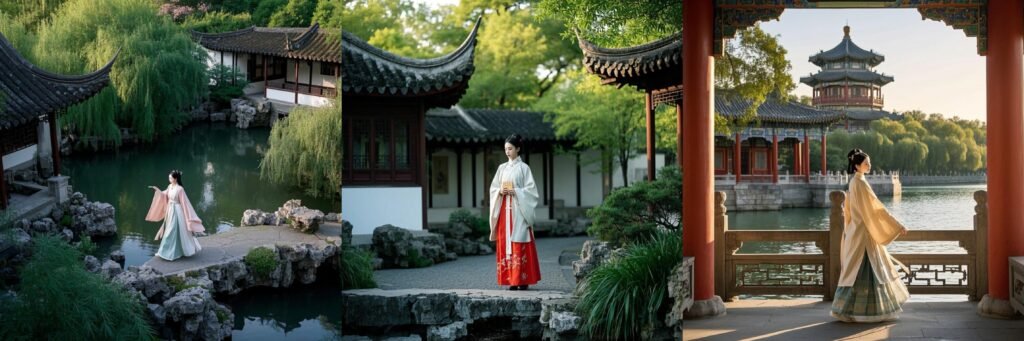 Hanfu Photography in Gardens