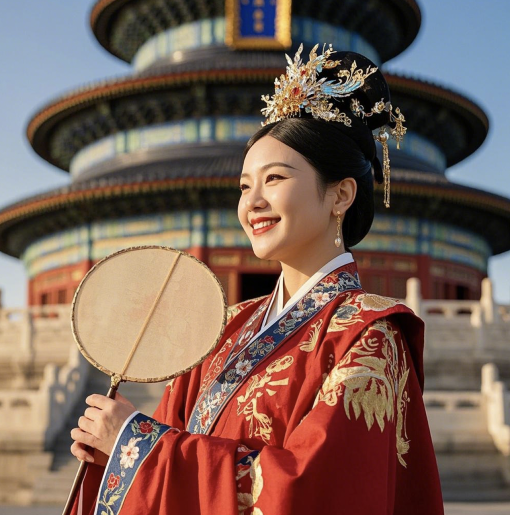 Hanfu photoshoot in temple of heaven