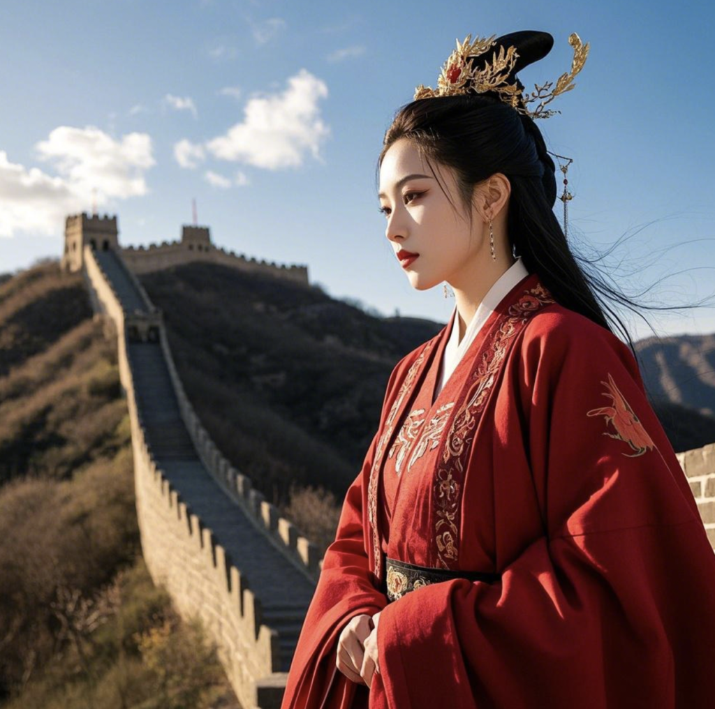 Hanfu photoshoot in Great Wall