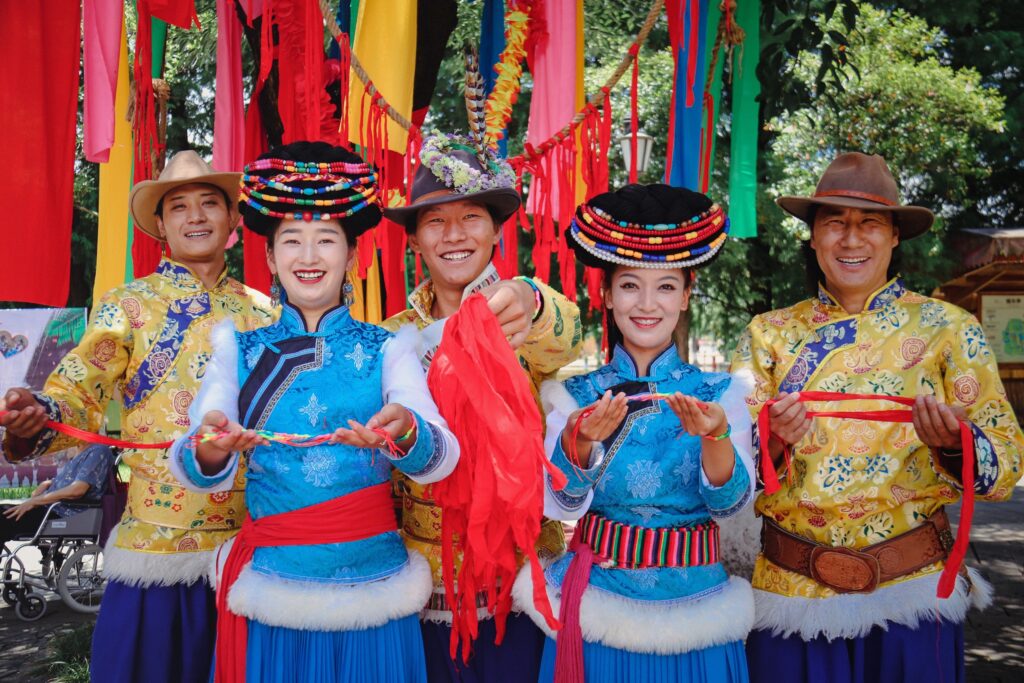 People in Yunnan celebrating Dragon Boat Festival