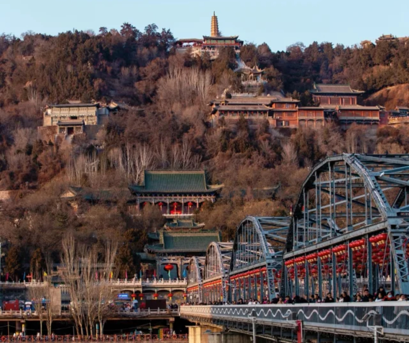 Zhongshan Iron Bridge,Lanzhou,Gansu,Chinatravel