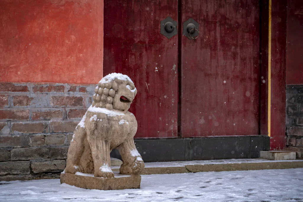 Snowy view of the Forbidden City