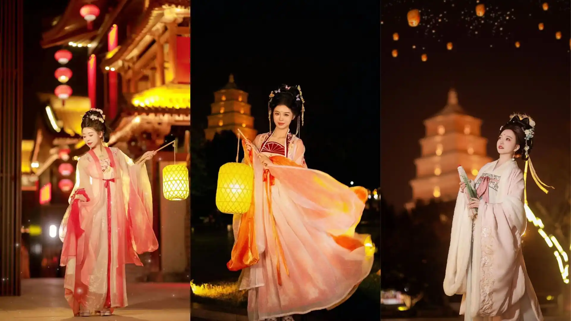 hanfu photoshoot, xi'an, female, solo, china tour