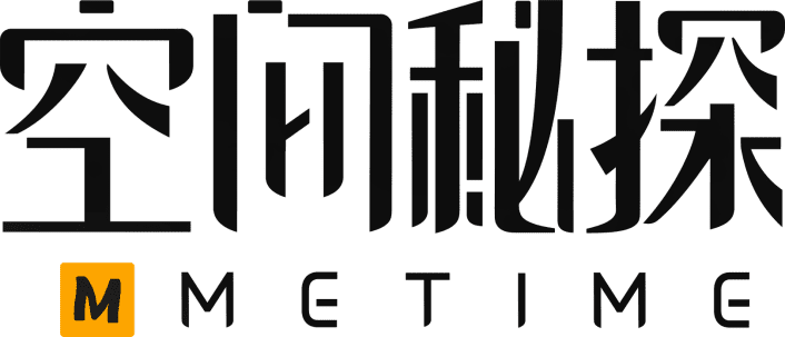 Logo featuring large Chinese characters with a small orange square containing an 'M' and the word 'ME TIME' beneath.