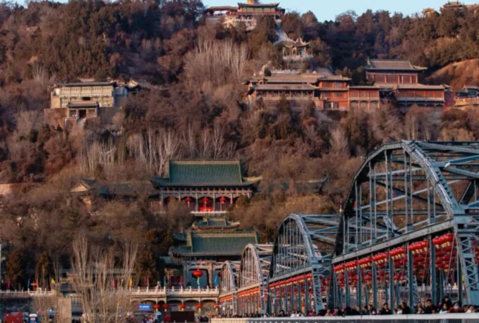 Zhongshan Iron Bridge,Lanzhou,Gansu,Chinatravel