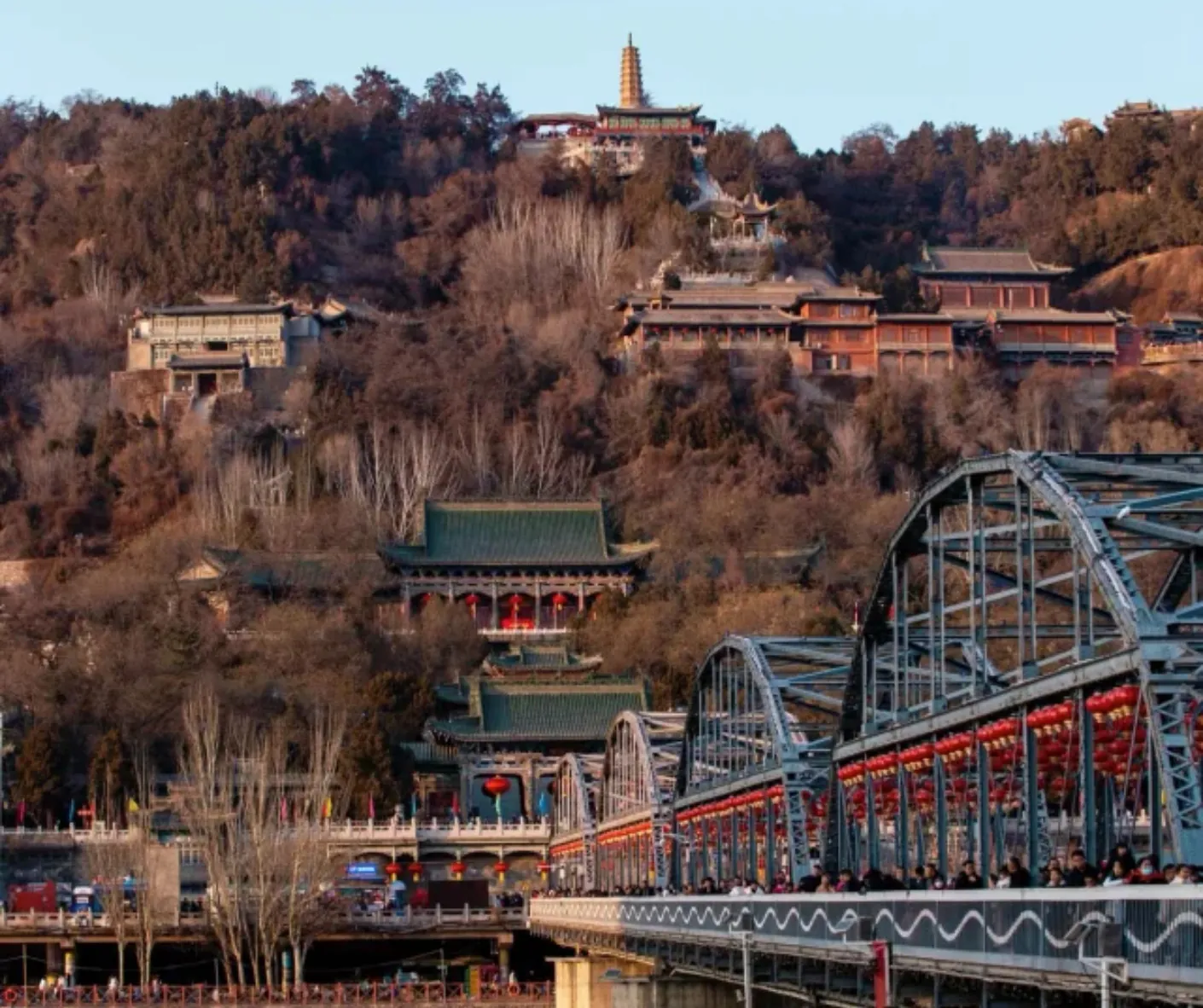 Zhongshan Iron Bridge,Lanzhou,Gansu,Chinatravel