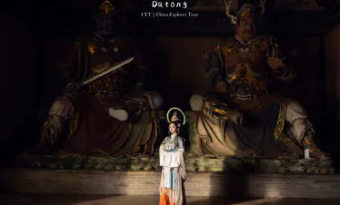 Hanfu,Datong,Chinatravel A woman dressed in traditional Hanfu at Datong Grottoes, China.