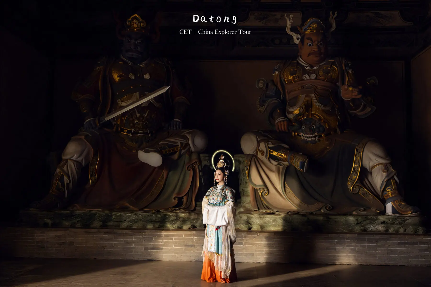 Hanfu,Datong,Chinatravel A woman dressed in traditional Hanfu at Datong Grottoes, China.