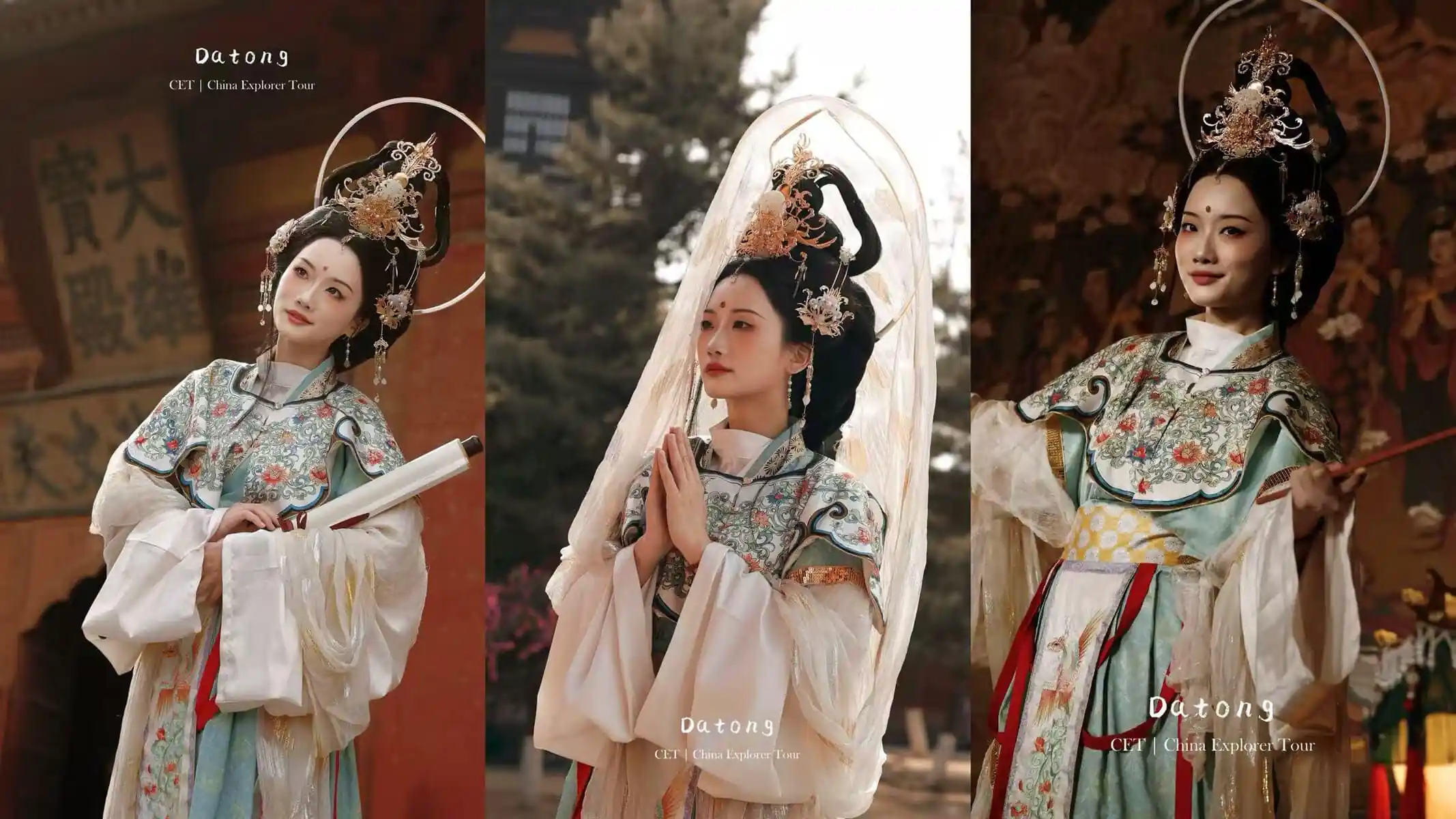 Hanfu,Datong,Chinatravel A woman dressed in traditional Hanfu at Datong Grottoes, China.
